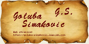 Goluba Simaković vizit kartica